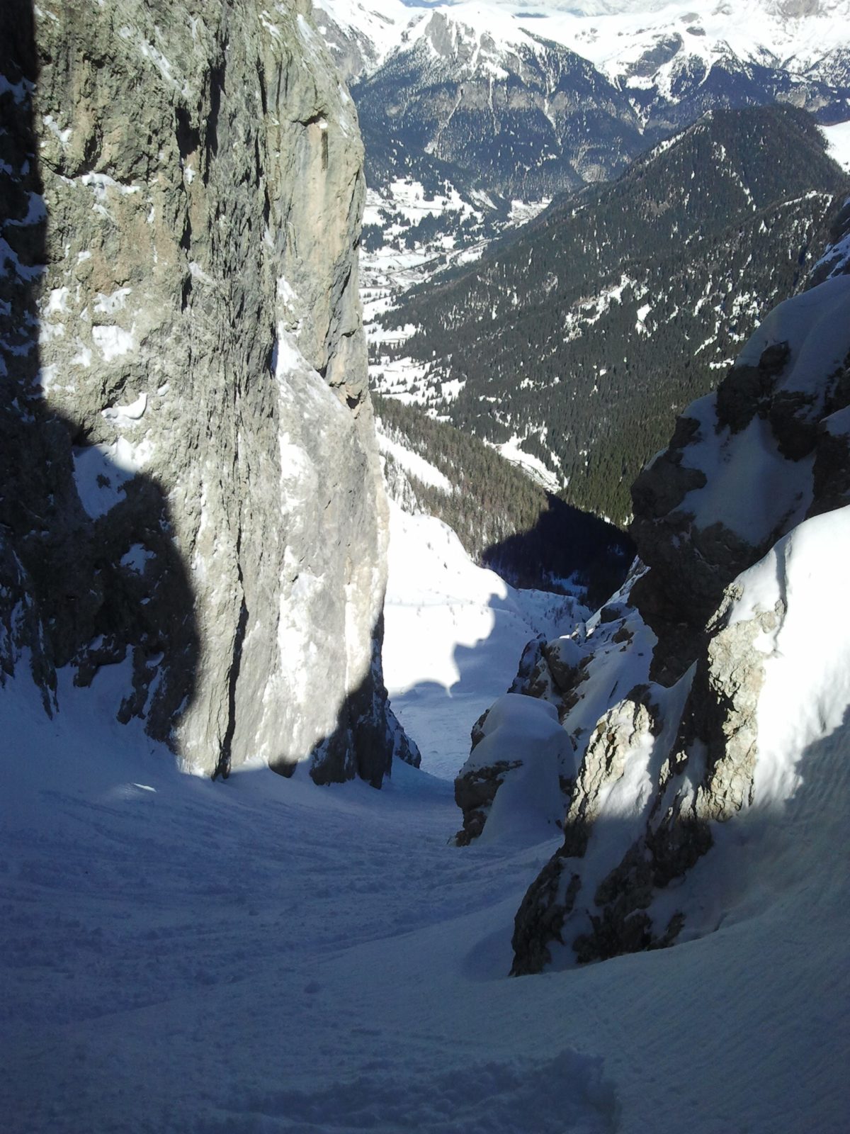 Partenza del canale Nord tra Cima Vallaccia e Cima Undici