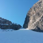Canale di accesso alla cresta di Cima Vagliana
