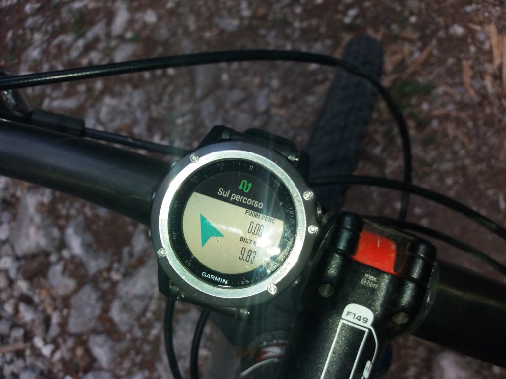 Traccia sul Garmin Fenix 3 caricata