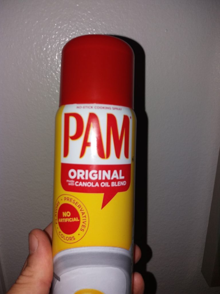 PAM, a cooking spray used to prevent mud attach the frame in Maui, XTerra