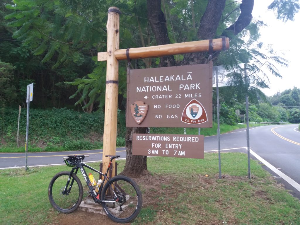 Climb to Haleakala summit; from here 20 miles and no human beings