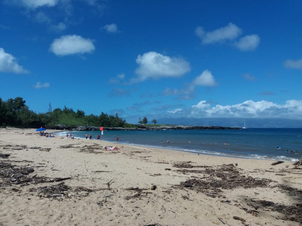 DT Fleming beach in Kapalua, Maui, Hawaii; start of the XTerra World Championship
