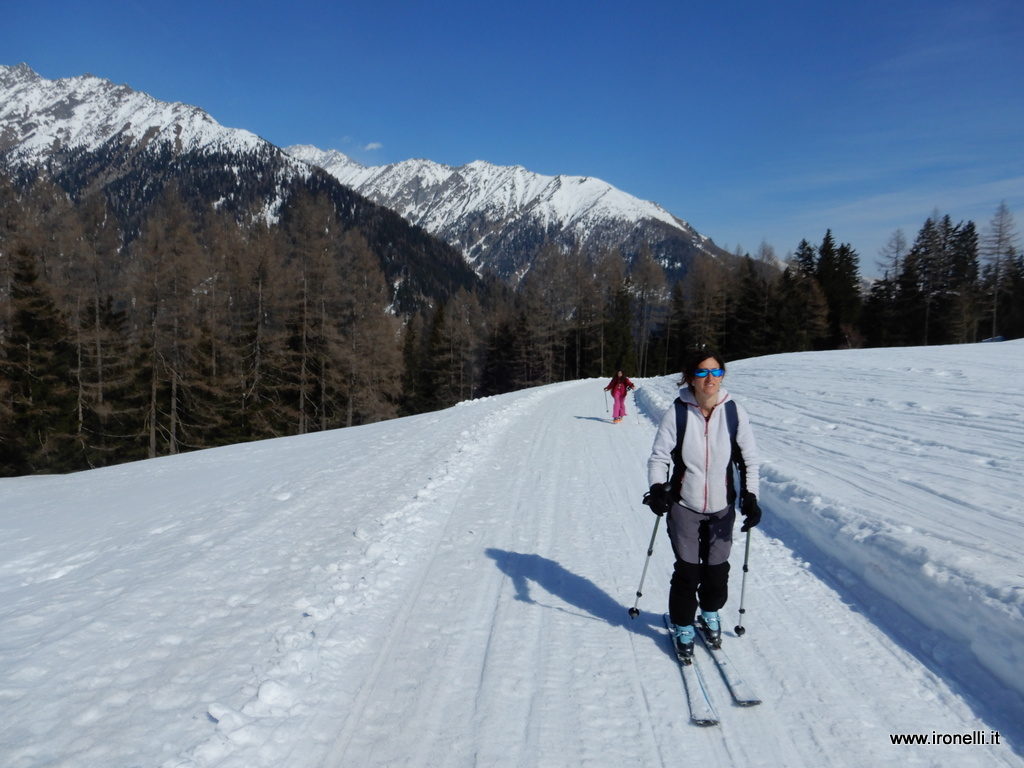 Salendo alla Pircher Alm a Riobianco.