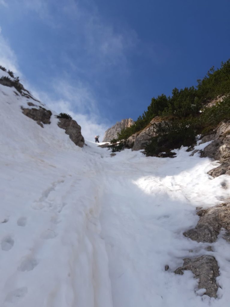 Discesa in Vigolana Becco di Filadonna scialpinismo